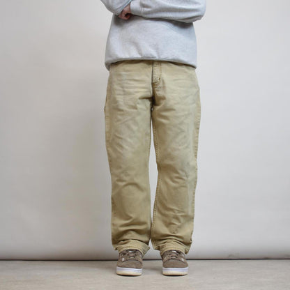 Mens Carhartt carpenter pants W36 L32 tan relaxed 90s style cargos