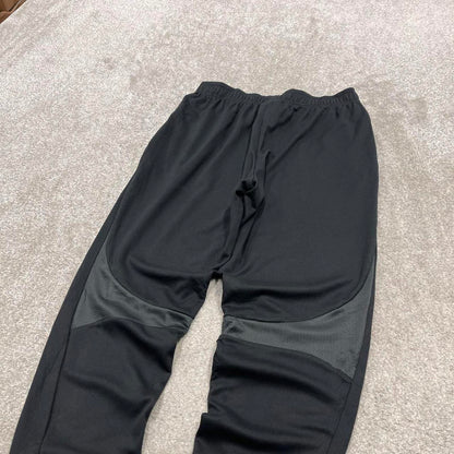 Y2k Nike tracksuit bottoms Small men's black slim joggers casual Dri-Fit gym wear track pants