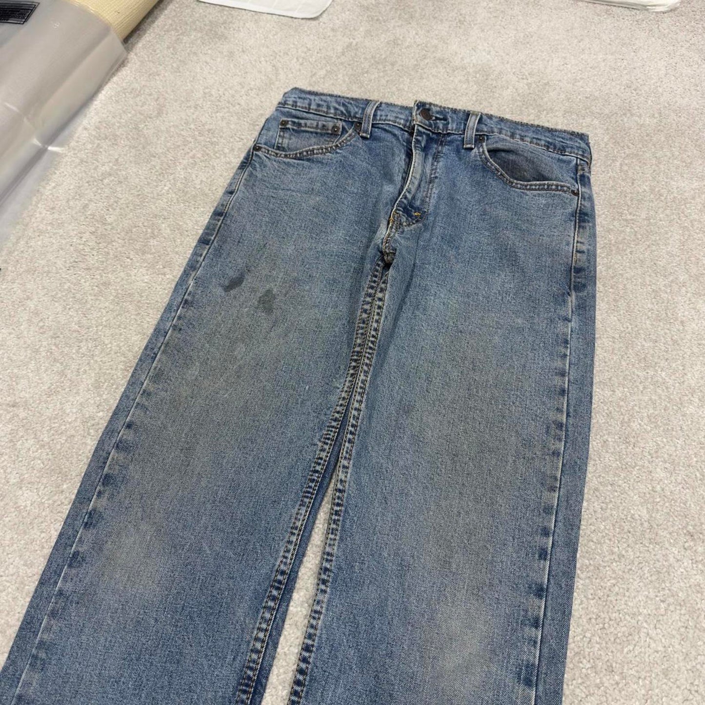 Vintage y2k Levis 505  jeans blue Casual style 5 pocket straight leg denim pants