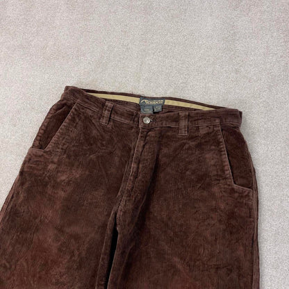 Brown Mountain Khakis wide wale jumbo corduroy trousers W36L32 chunky baggy cord pants skate style