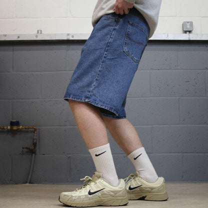 Lee Y2K denim shorts loose blue 100% cotton skate style summer shorts