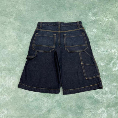 Old Navy denim cargo shorts carpenter blue Loose summer festival jorts