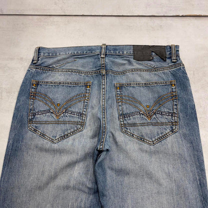 Blue Rocawear jeans W36 L35 loose denim y2k embroidered design jeans