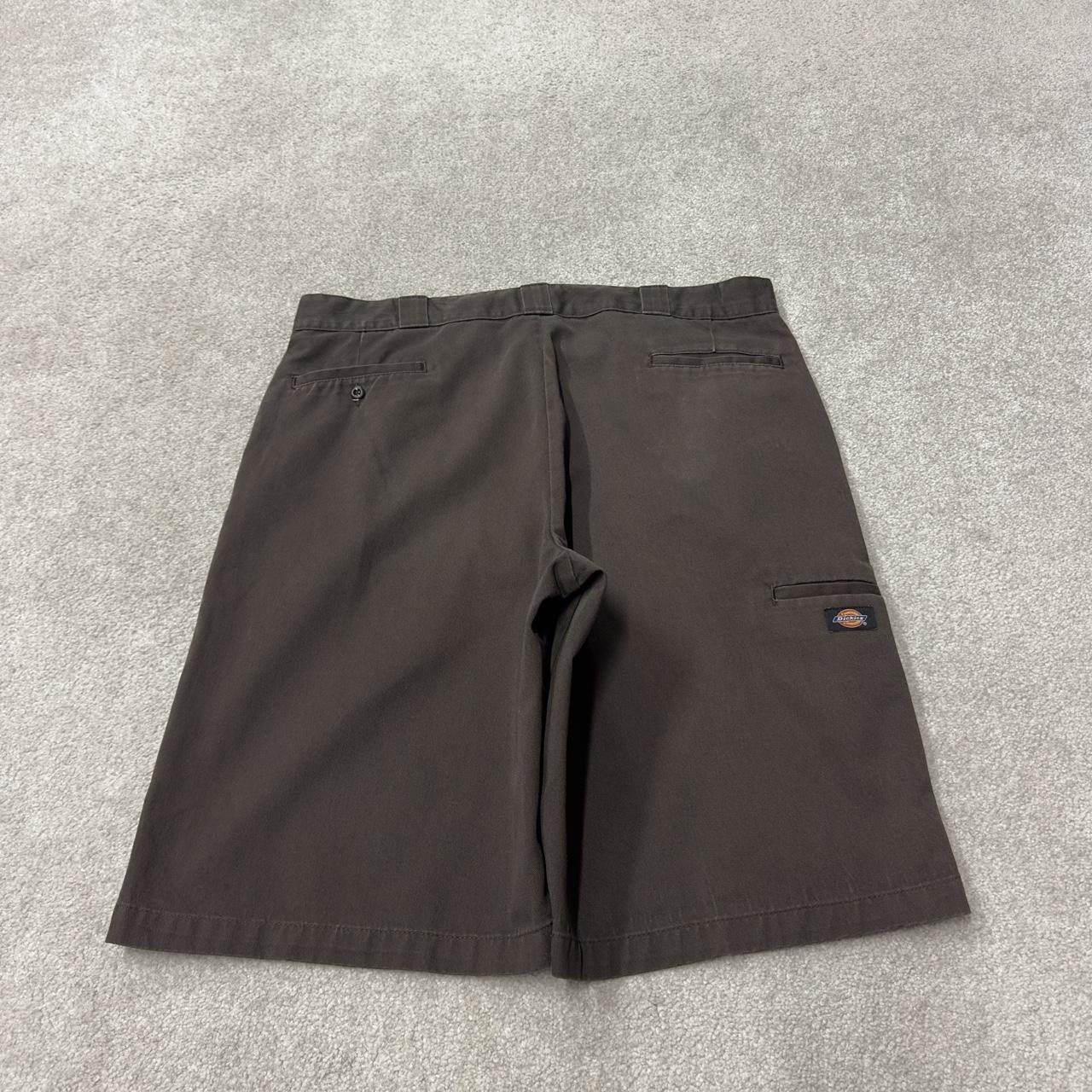 Dickies baggy chino shorts carpenter brown Loose long leg skater / surf shorts festival