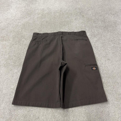 Dickies baggy chino shorts carpenter brown Loose long leg skater / surf shorts festival