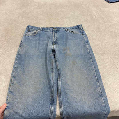 Baggy Y2K vintage Carhartt jeans blue Loose fleece lined denim skate style work pants