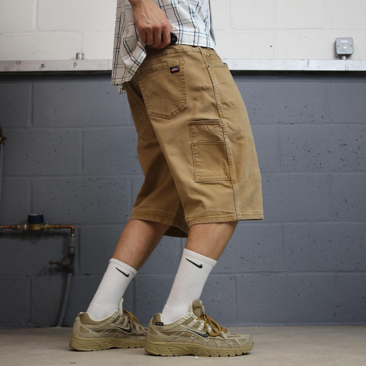 Dickies carpenter shorts y2k cargo tan Loose canvas skate style cargo shorts