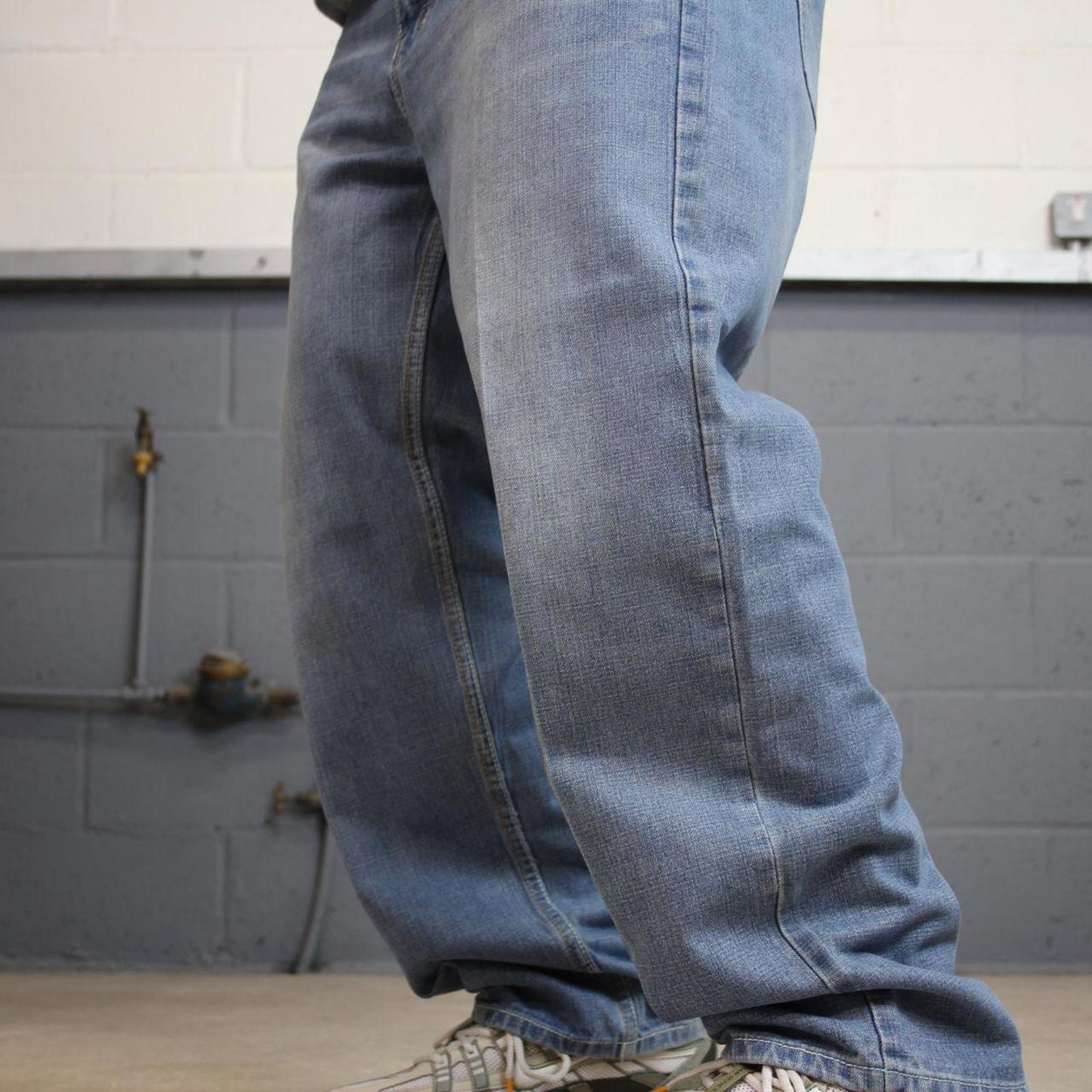 00s baggy y2k skater jeans W38L30 90s Royal Blue loose 90s style hip hop pants casual streetwear