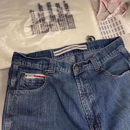 Baggy Paco carpenter jeans W34L31 wide leg denim embroidered y2k skate style pants loose