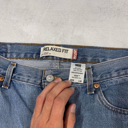 Levis 550 jeans W36L30 blue loose relaxed 90s style skater jeans red tab logo