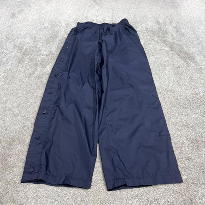 Navy Baggy Nike trackies M 8-10 loose y2k floaty leg joggers embroidered logo