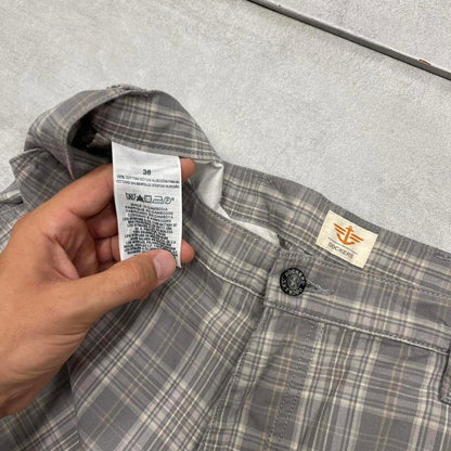 Baggy Checkered Dockers cargo shorts W36