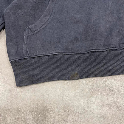 Hard Rock Cafe hoodie Small men's grey hooded pull over jumper chest logo y2k style casual autumn
