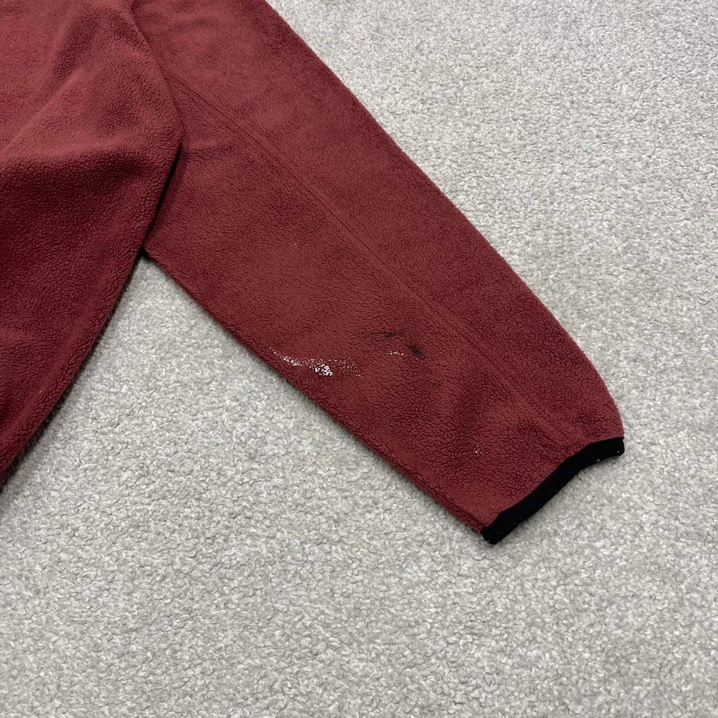 00s Columbia technical fleece jacket 14/16 youth red full zip up y2k style autumn