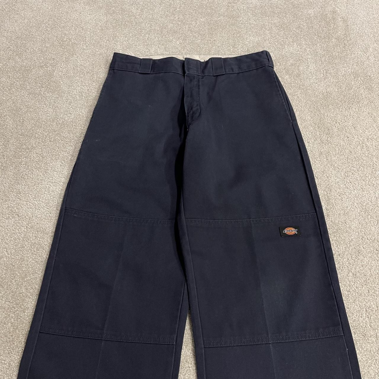 Dickies baggy double knee pants navy W32L30 Wide leg chino skate style cargo work trousers