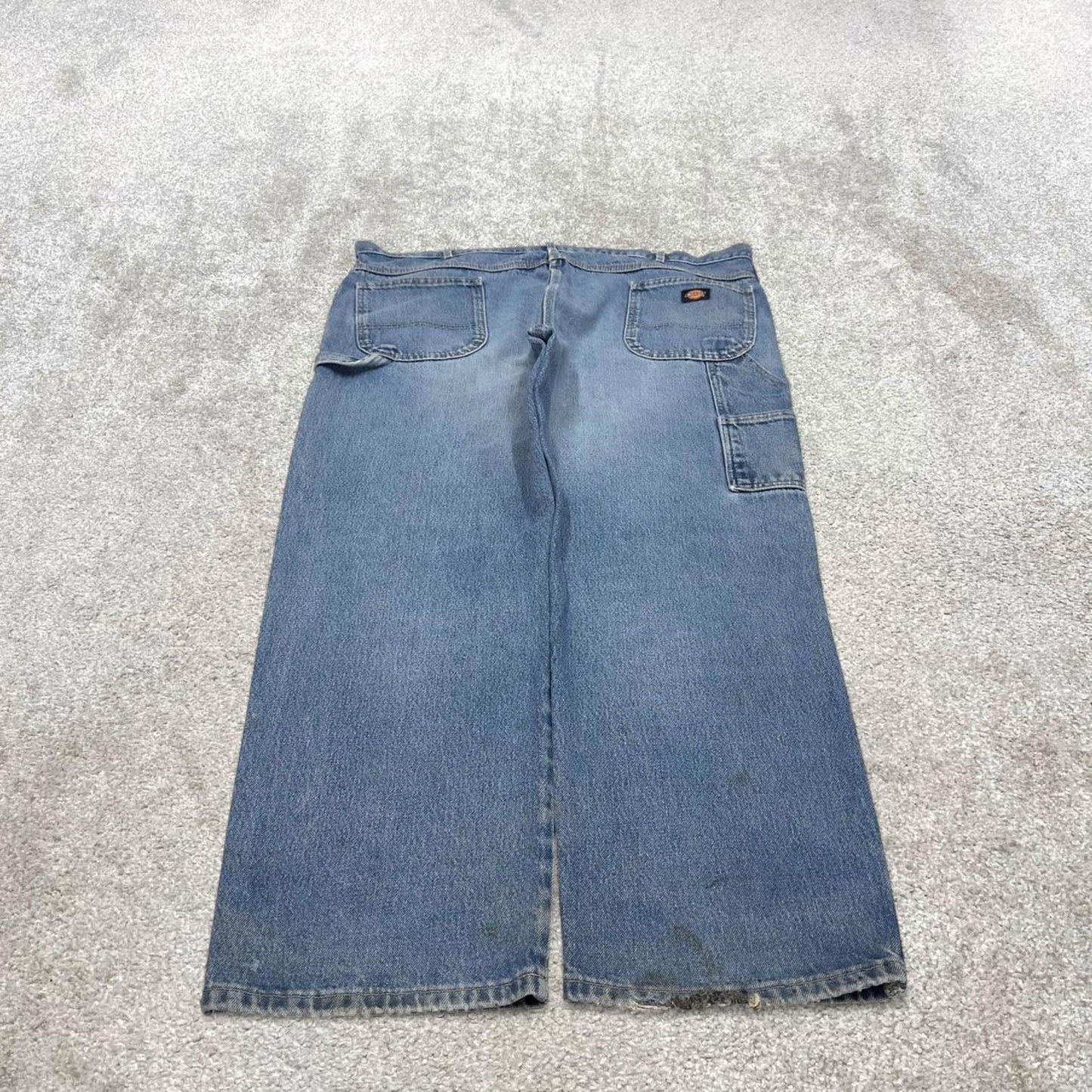 Dickies baggy carpenter jeans blue denim cargo skater style work pants