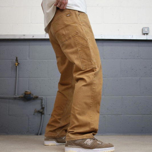 Tan Dickies carpenter jeans W38L30 loose canvas 90s skater style cargo pants
