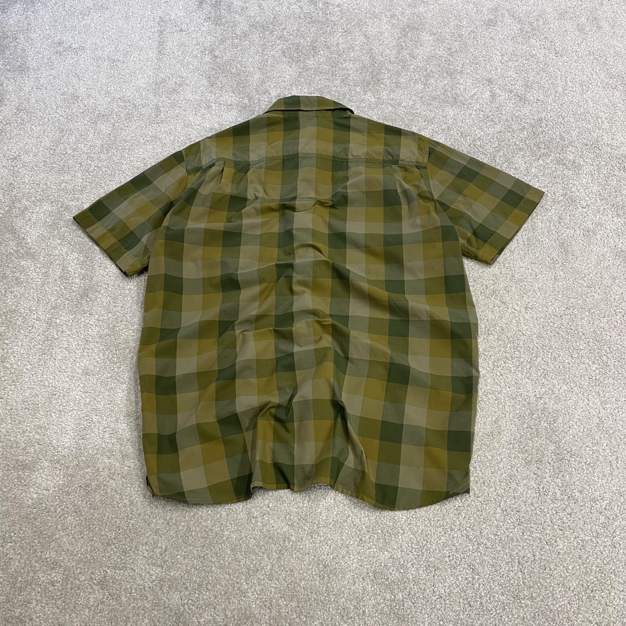 North face checkered short sleeve shirt green TNF festival surf style check shirt button down summer
