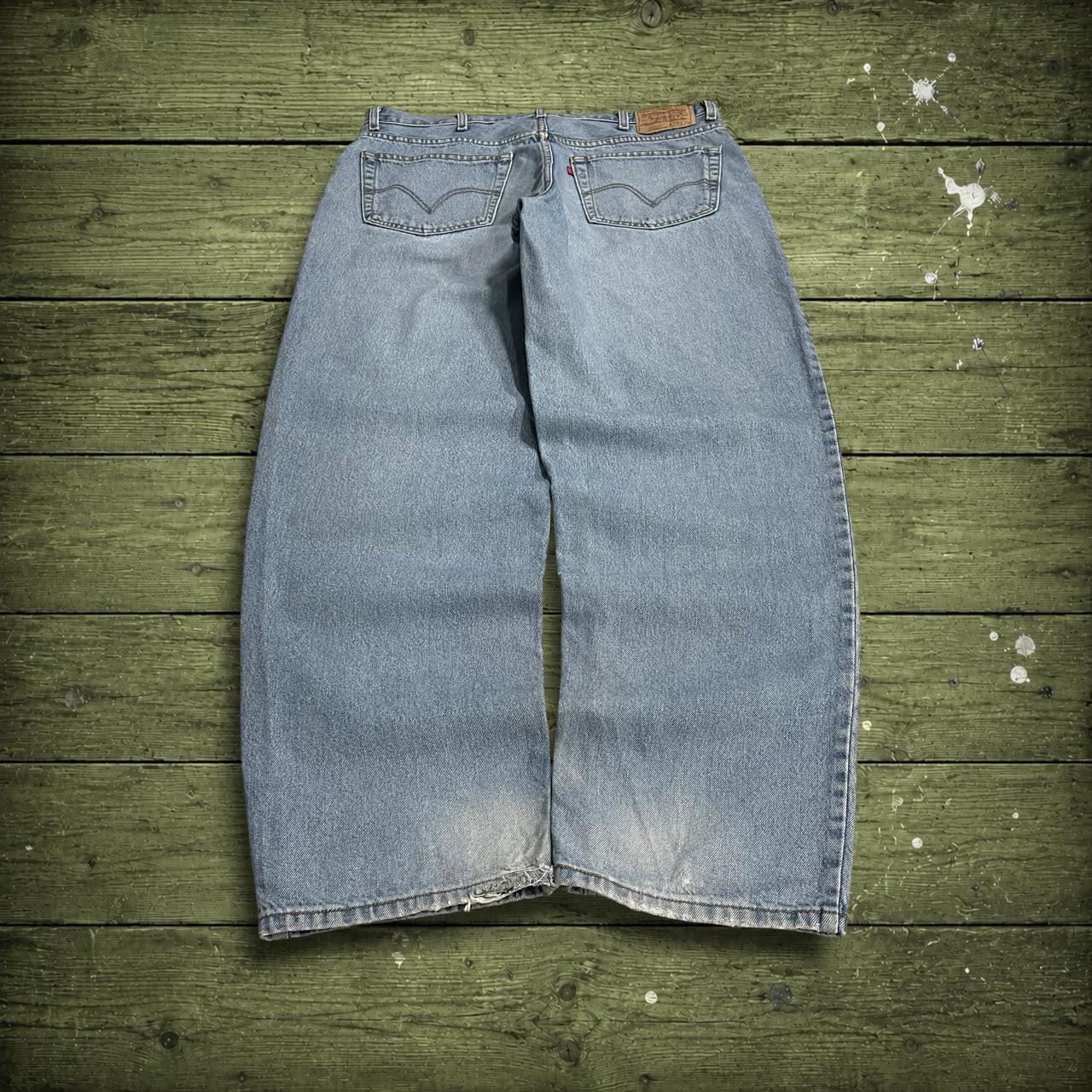 Levi's 560 baggy jeans y2k blue Wide leg comfort fit denim pants red tab logo