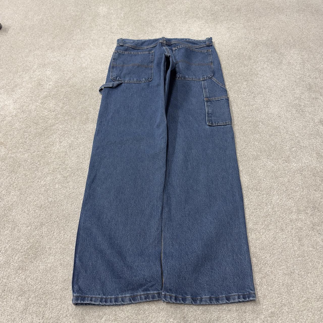 Rustler denim carpenter jeans y2k blue W32L34 Loose thick denim skater style utility cargo pants