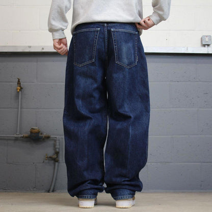 Baggy Davoucci jeans W34 L33 blue wide leg denim 90s style skater jeans