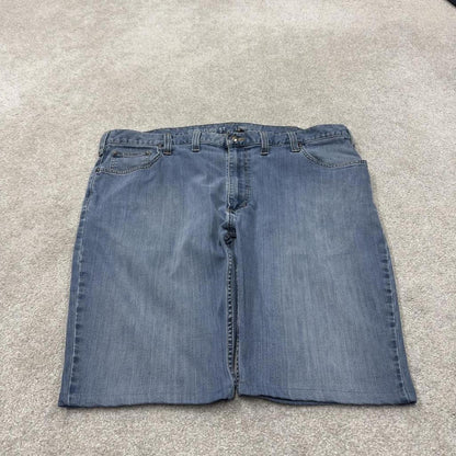 Carhartt denim shorts y2k faded blue Loose skater style work jorts