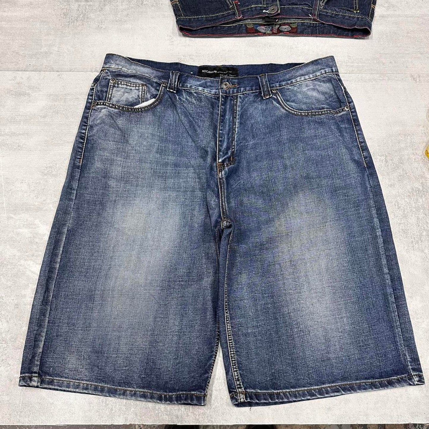 Mens Baggy Denim Shorts W42