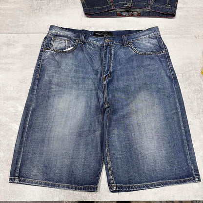 Mens Baggy Denim Shorts W42