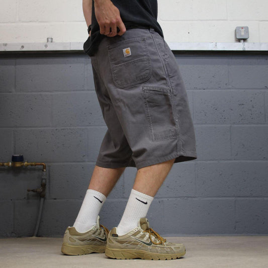 Carhartt cargo shorts skater surf grey Loose relaxed fit workwear carpenter shorts