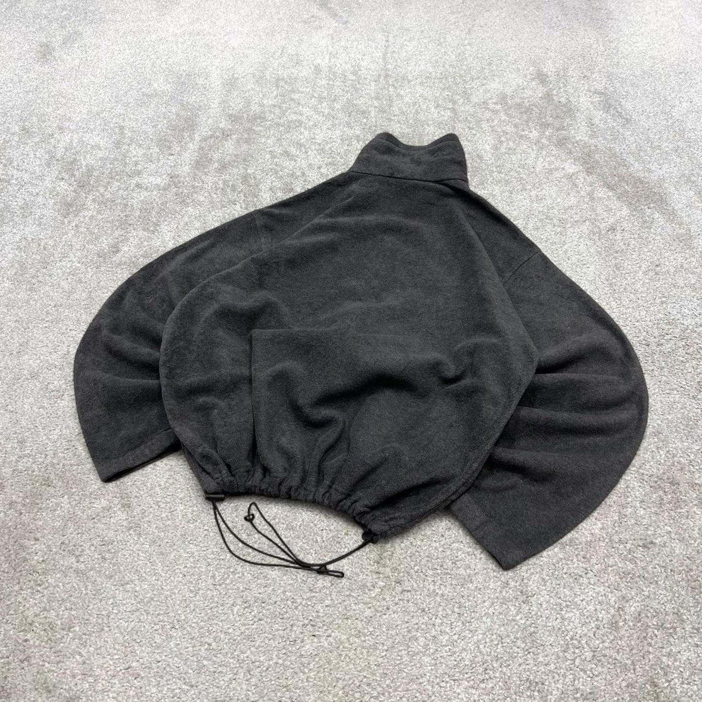 Grey Columbia technical fleece Large men's y2k style full zip up autumn adjustable waist