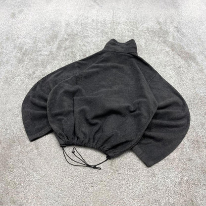 Grey Columbia technical fleece Large men's y2k style full zip up autumn adjustable waist