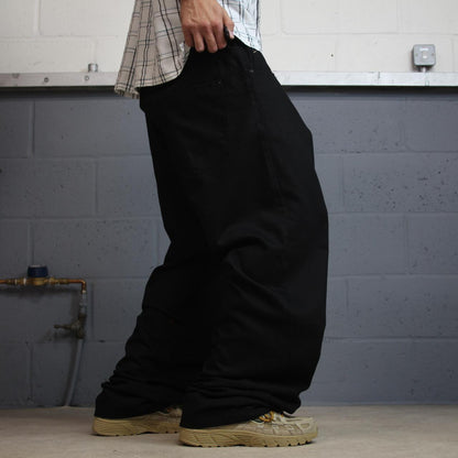 Y2K Southpole jeans straight fit black denim W46L34 Loose straight leg surf style pants