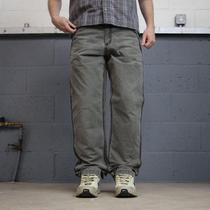 Carhartt carpenter pants relaxed y2k grey khaki Straight leg skater style workwear pants