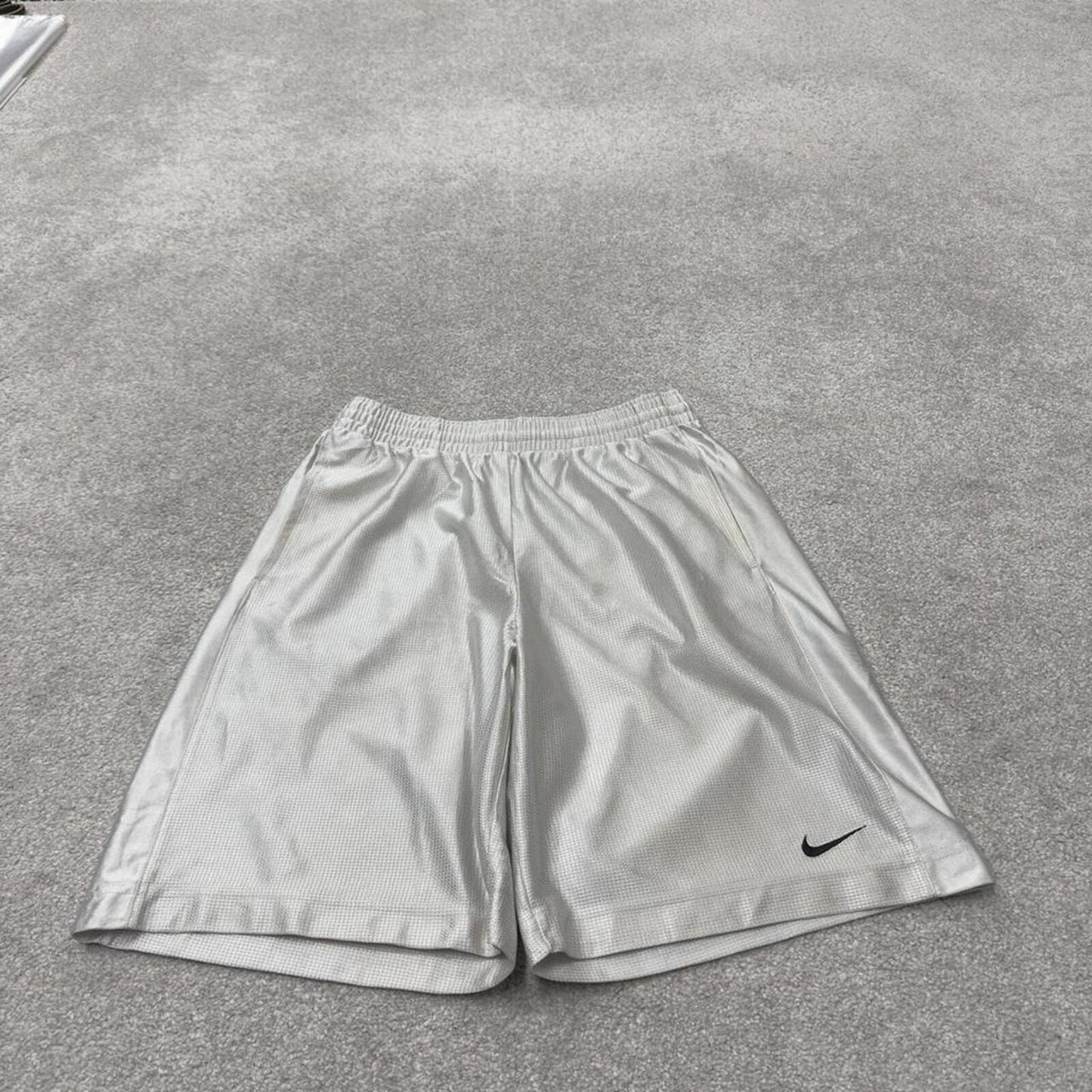 Nike Basketball sports shorts y2k white silver Casual style comfy loose floaty summer gym shorts