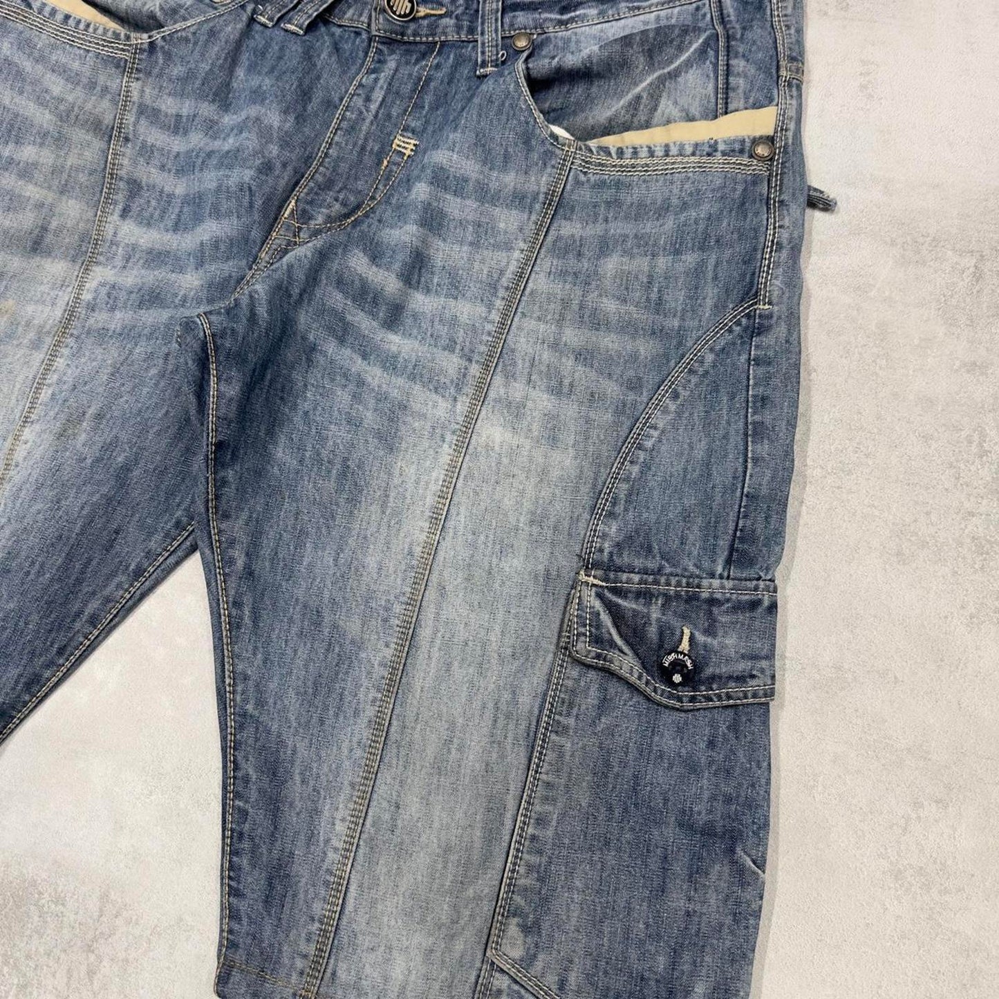 Blue Mish Mash Cargo jorts W38