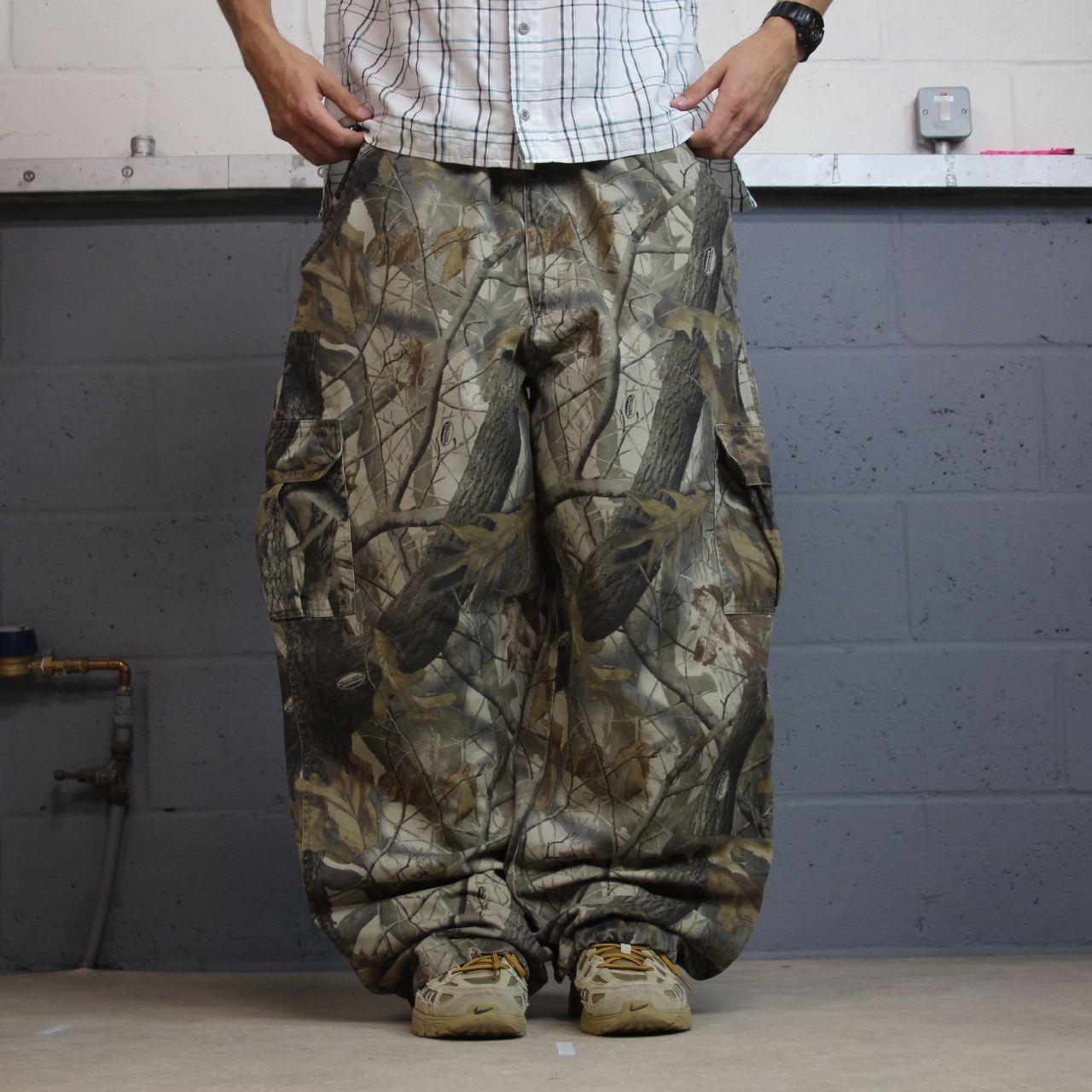 Outfitters Ridge baggy camo cargo pants Y2K XXL khaki Realtree camouflage loose hunting utility