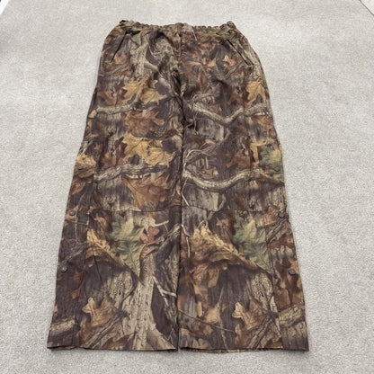 Cabela's baggy camo cargo pants wide leg Y2K khaki camouflage pattern outdoors hunting utility
