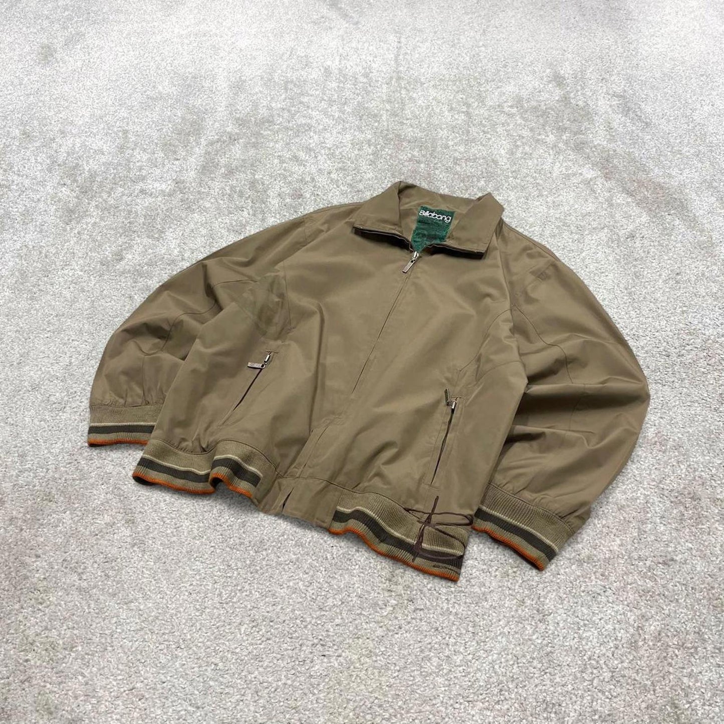 00s Billabong technical lightweight jacket L women's y2k style khaki bomber