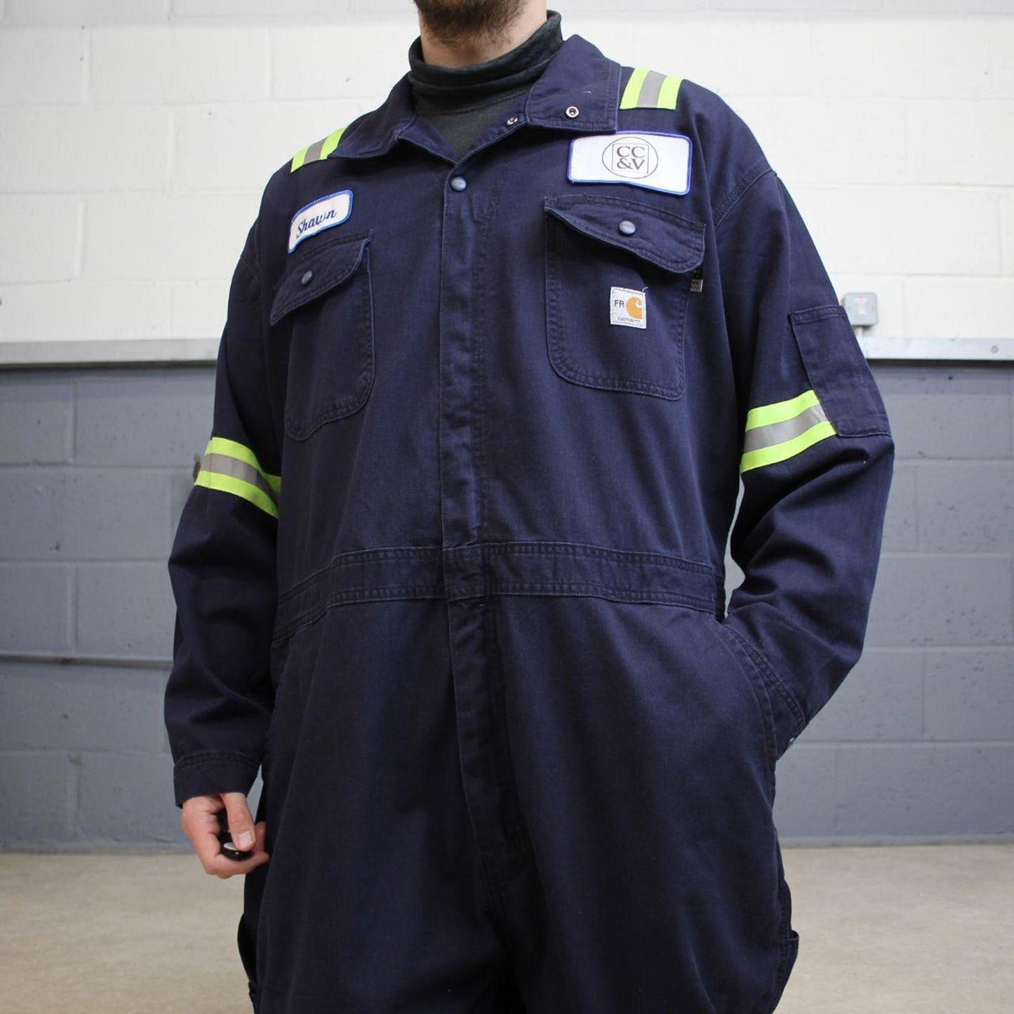 Carhartt FR boilersuit workwear coveralls navy Long sleeve work jumpsuit overalls fire resistant