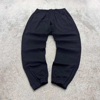 Black Nike tracksuit bottoms Medium y2k style sportswear track pants slim cuffed