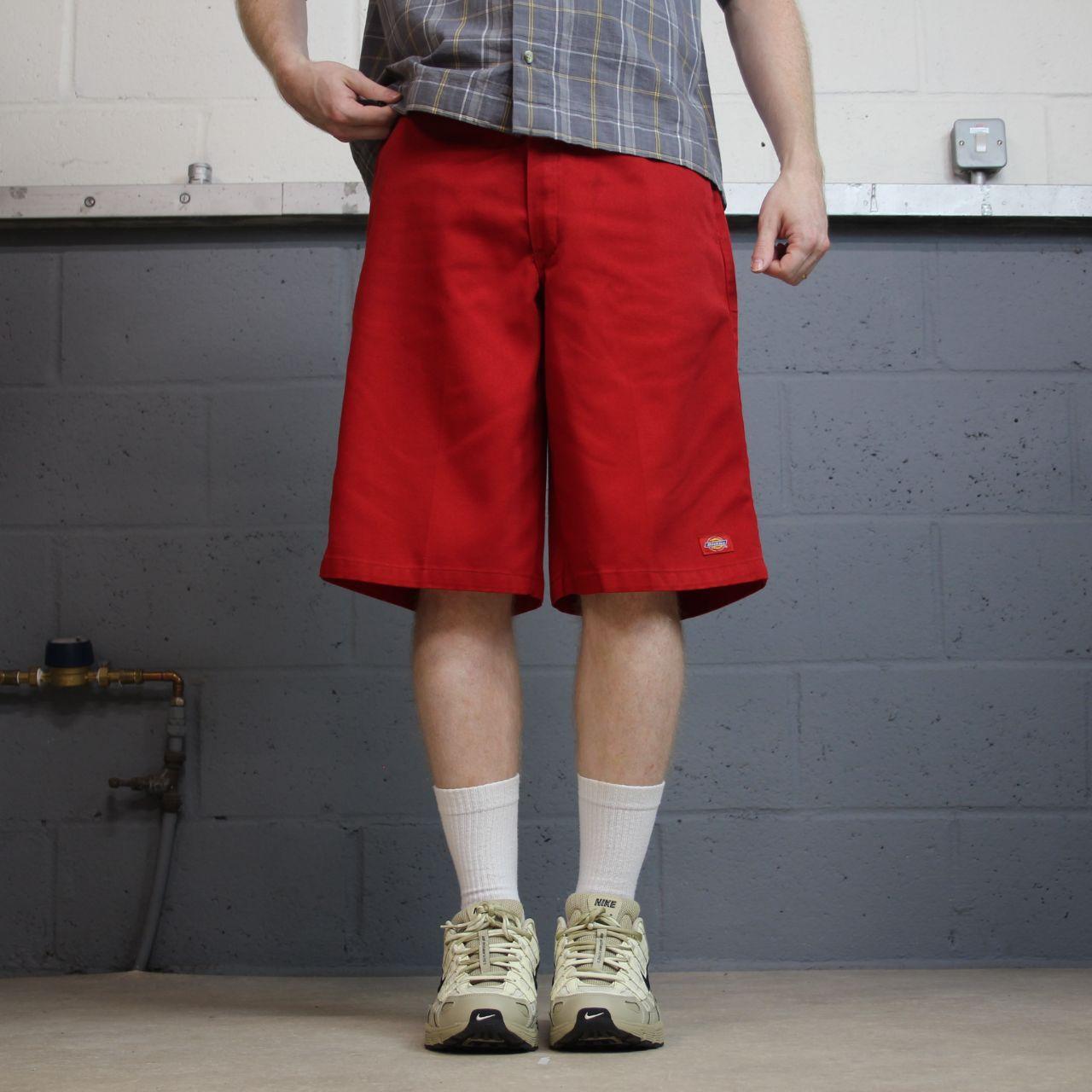 Dickies baggy chino shorts cargo red Loose fit skater style summer festival shorts