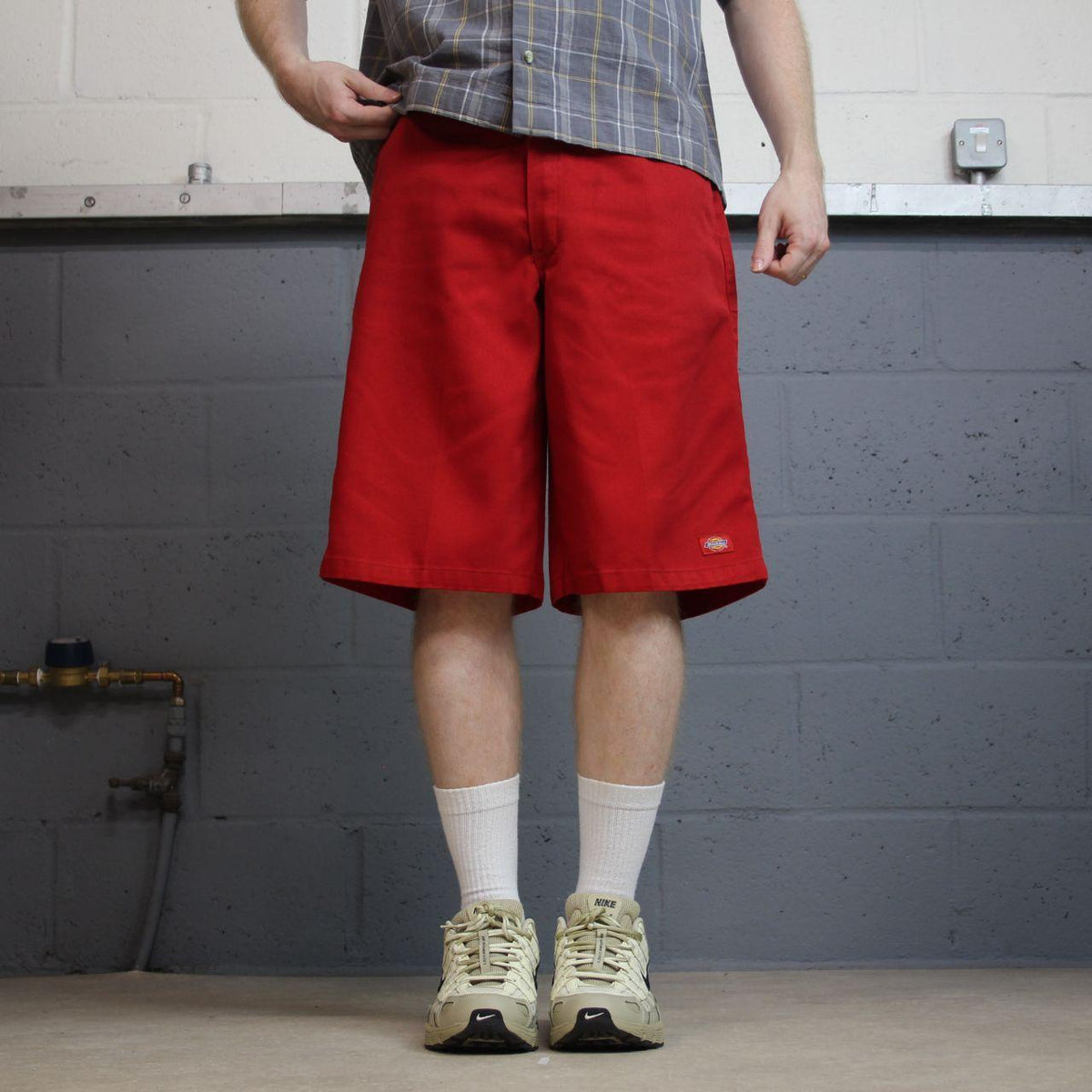 Dickies baggy chino shorts cargo red Loose fit skater style summer festival shorts