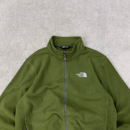 Y2K The North Face technical fleece Medium green men’s full zip TNF autumnal