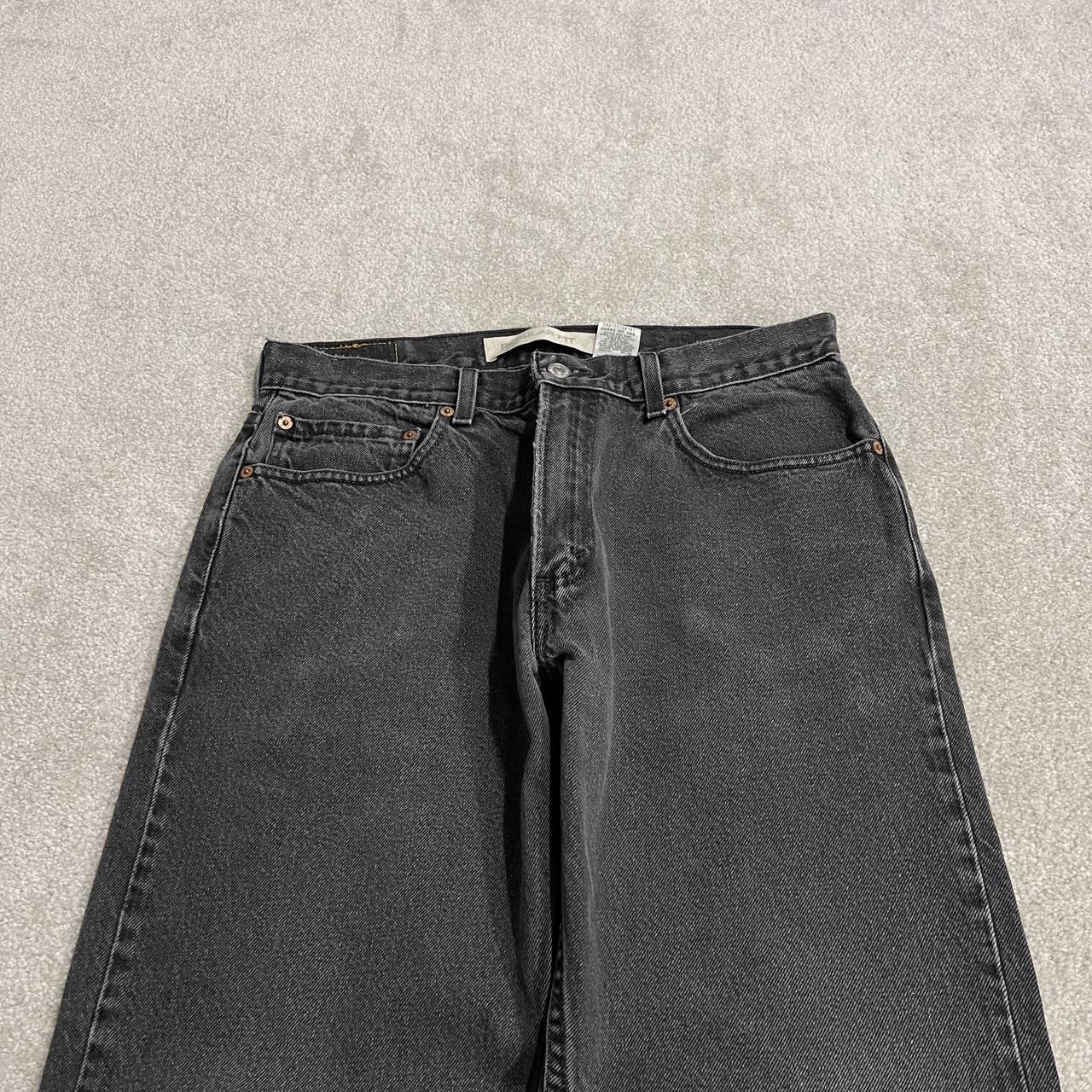 Levi's 505 straight fit jeans y2k black Regular straight leg denim pants red tab logo