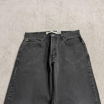 Levi's 505 straight fit jeans y2k black Regular straight leg denim pants red tab logo
