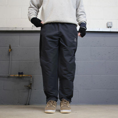 Y2k Reebok tracksuit bottoms grey Large mens loose 00s joggers print logo trackies sporty style