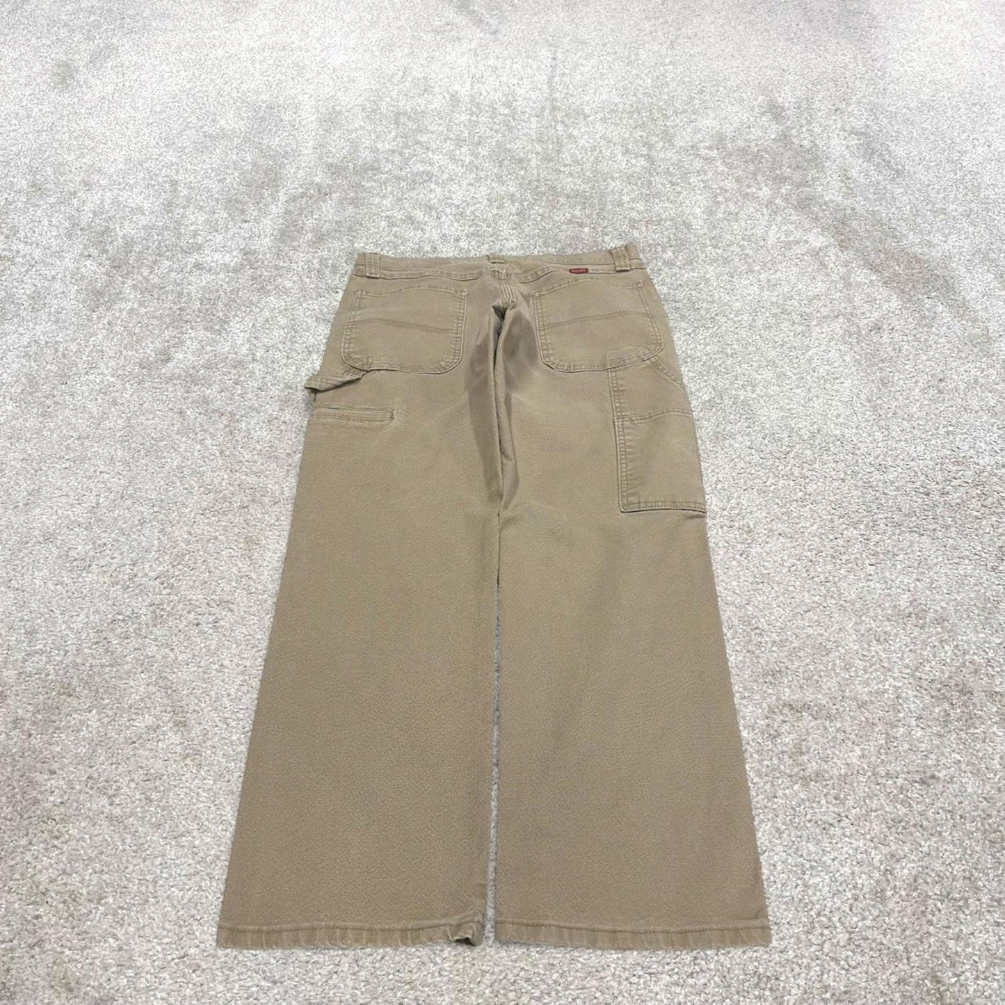 Wrangler carpenter jeans skater workwear W32L30 loose khaki denim cargo casual pants