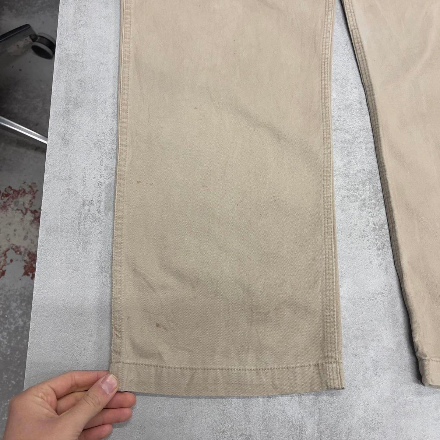 Carhartt carpenter pants W42 L32 beige relaxed fit 90s style cargos