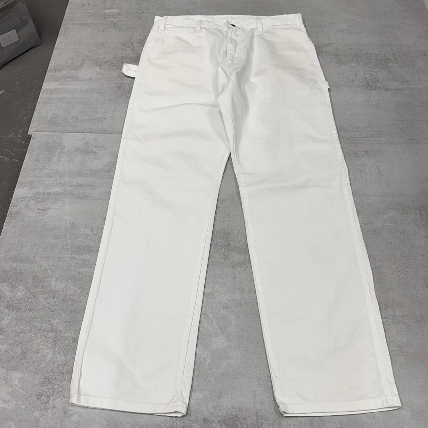 White Dickies carpenter pants W36L32 loose painter work cargos