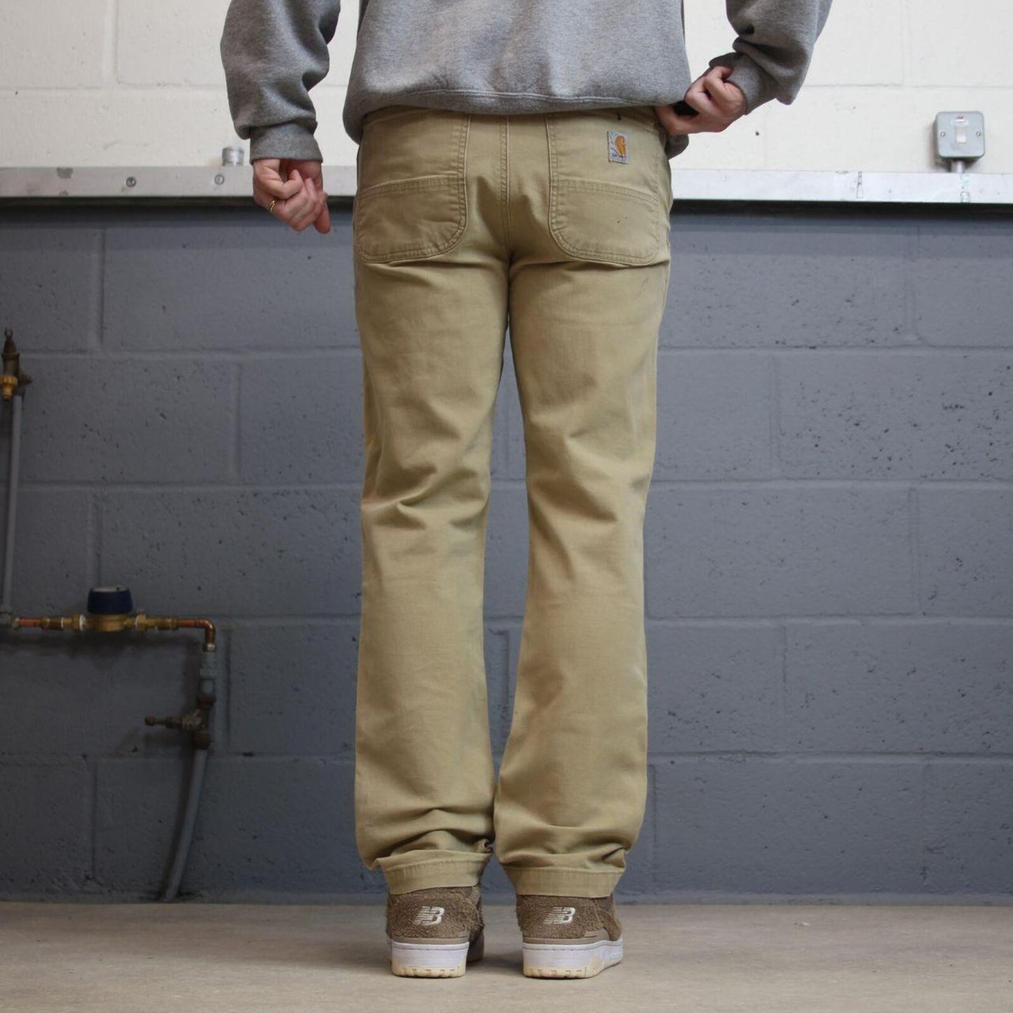 Carhartt workwear pants beige Straight fit Y2K skate style work pants